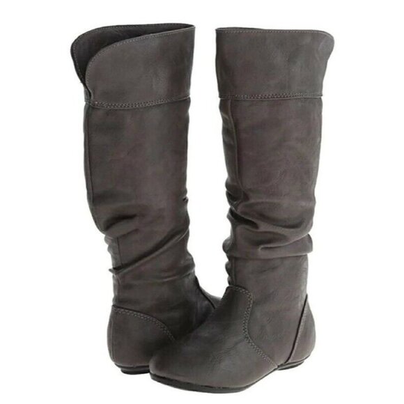 Kenneth Cole Reaction Kids SZ 10.5 Swing Time 2 Girls Grey Tall Boot Instep Zip - Picture 1 of 10